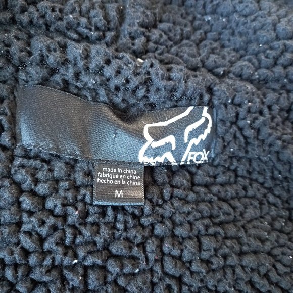 Fox Racing Thick Sherpa Inside Lining Zip Hoodie Sweatshirt (M) - Picture 3 of 10
